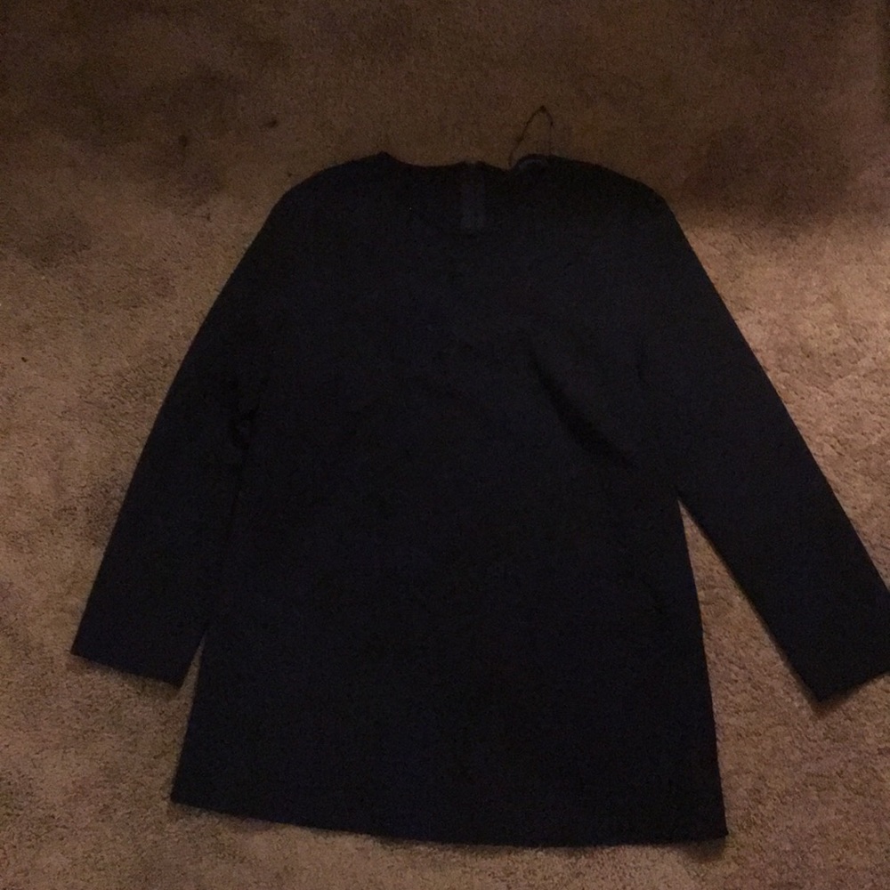 Navy blue long sleeve blouse from Zara
